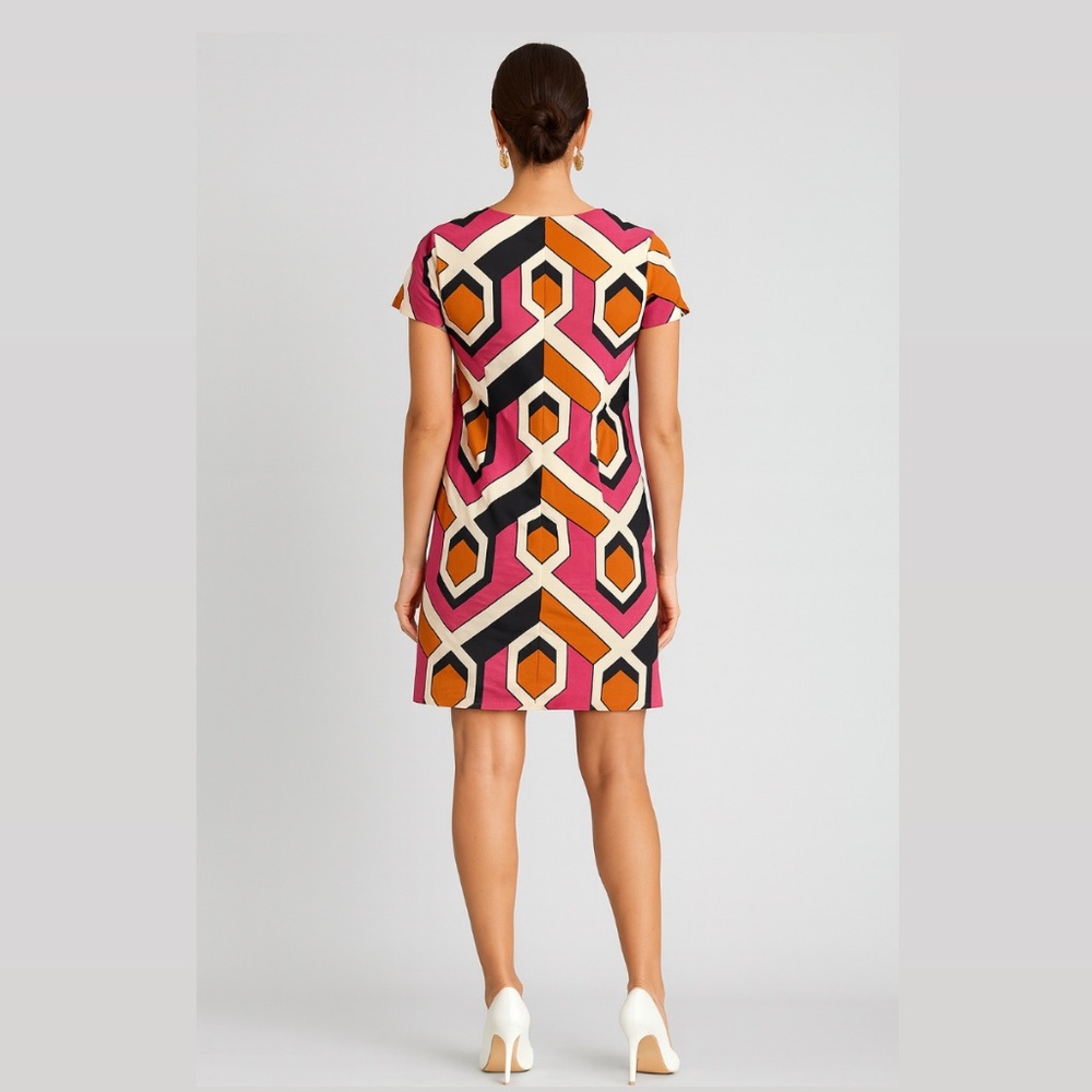 NWT 97% Cotton Anthropologie x Corey Lynn Calter Geometric Shift Dress - Picture 2 of 6